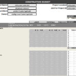 Construction Budget Template Excel