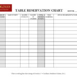 Restaurant Table Reservation Excel Template