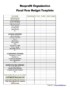 Non Profit Budget Template Excel