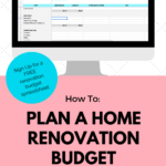 Home Renovation Budget Spreadsheet Template