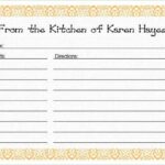 Free Recipe Card Templates To Type On