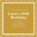 50Th Birthday Card Template