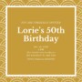 50Th Birthday Card Template