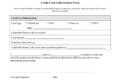 Credit Card On File Authorization Form Template
