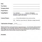 Photography License Agreement